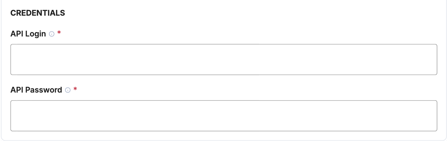 A screenshot showing the emerchantpay credential fields.