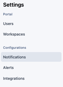 A screenshot showing the Payrails settings menu.