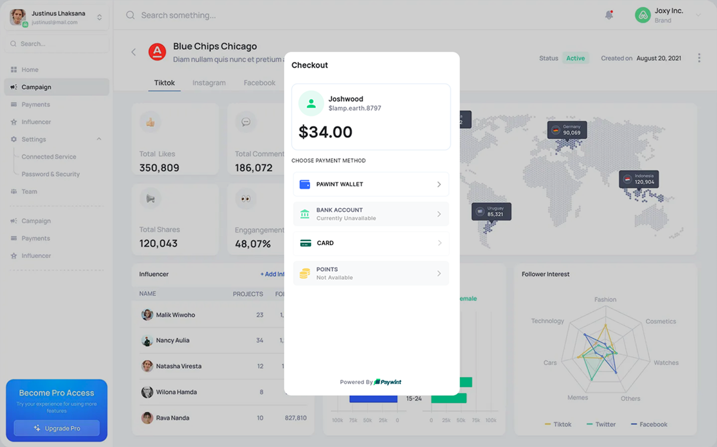 Embedded checkout form