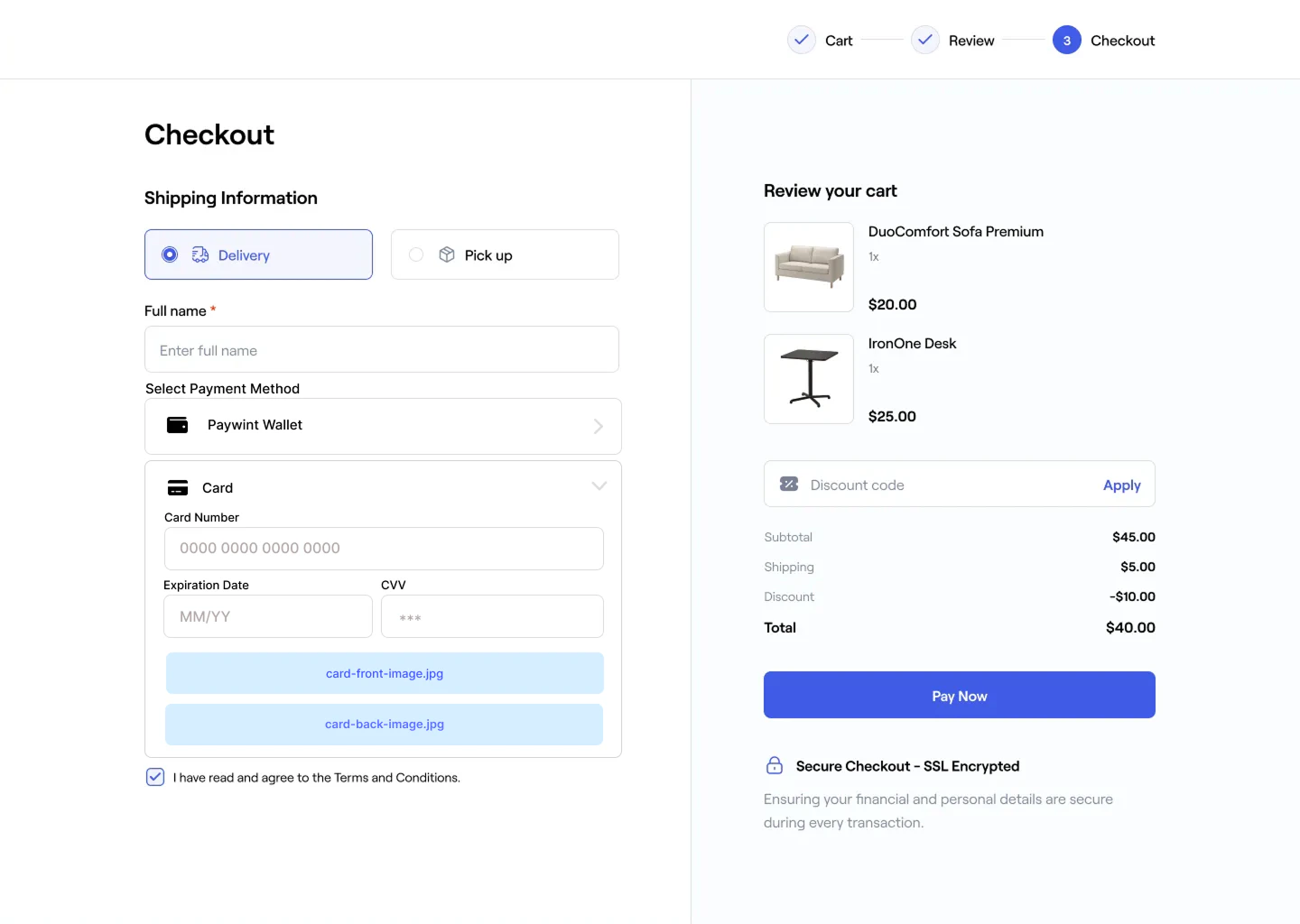 Inline Checkout
