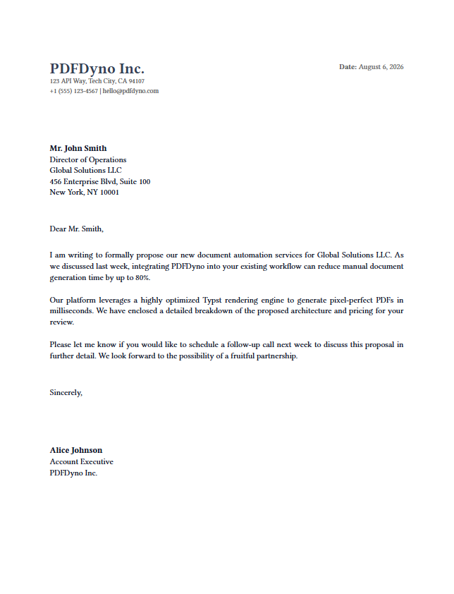 Business Letter Preview