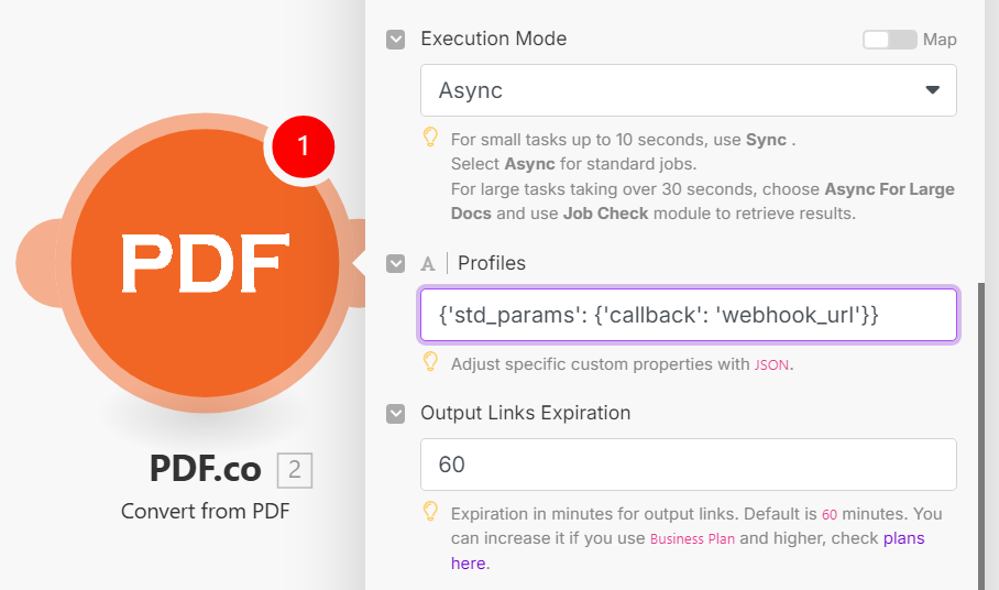 Make.com - Profiles Parameter