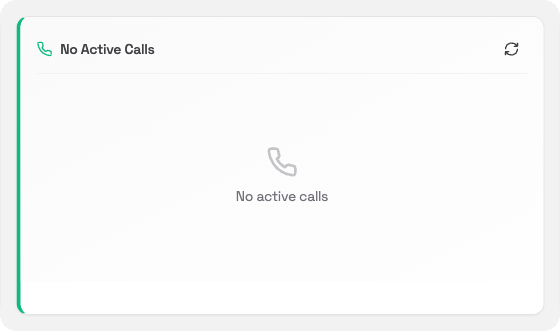 Active Calls card