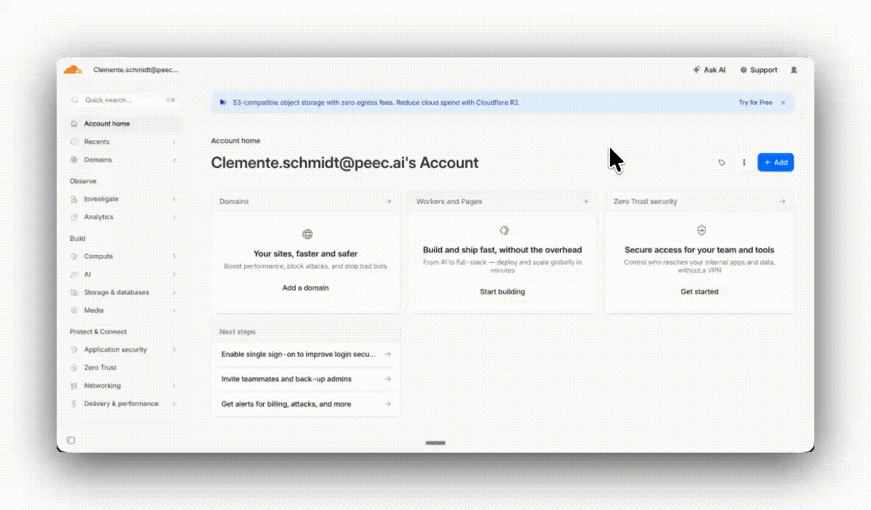 Connecting To Cloudflare