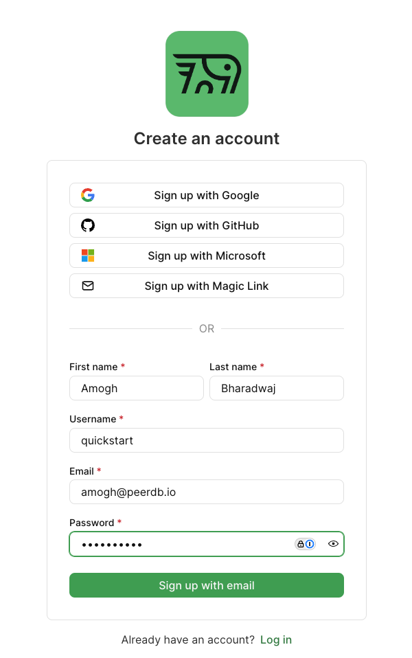 signup