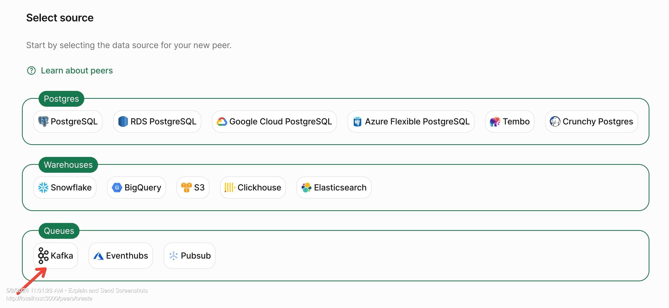 create peer