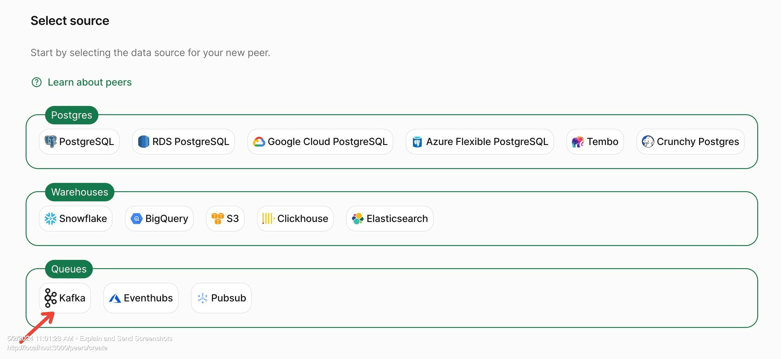 create peer