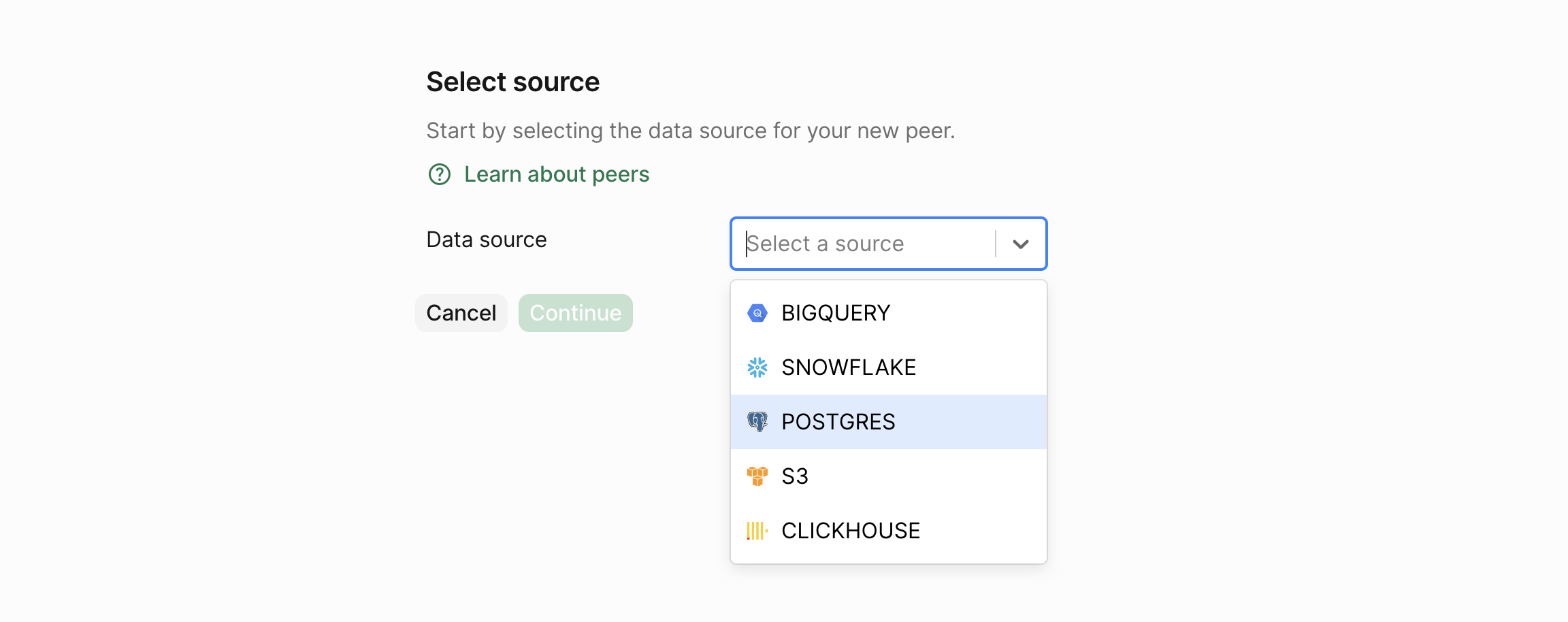select datastore