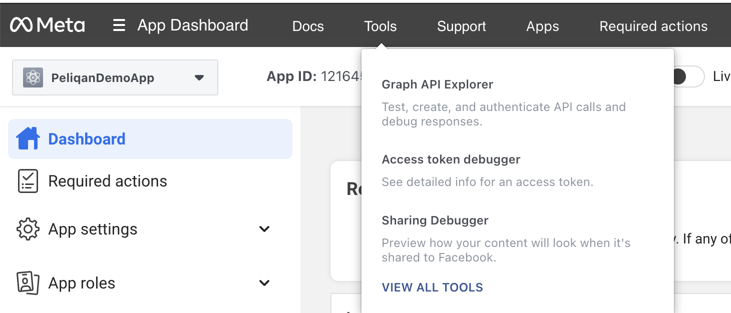 Meta Tools menu