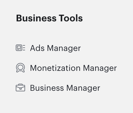 Meta Ads Manager selection