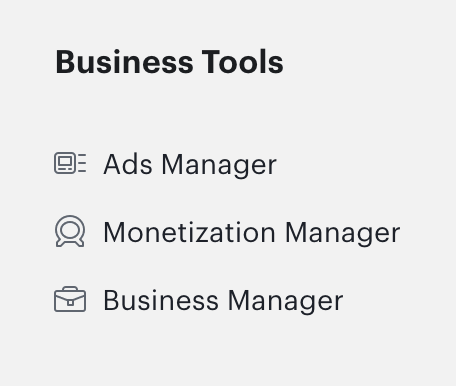 Meta Ads Manager selection