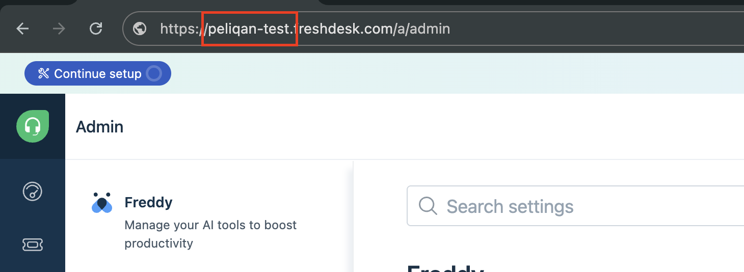 Freshdesk instance domain