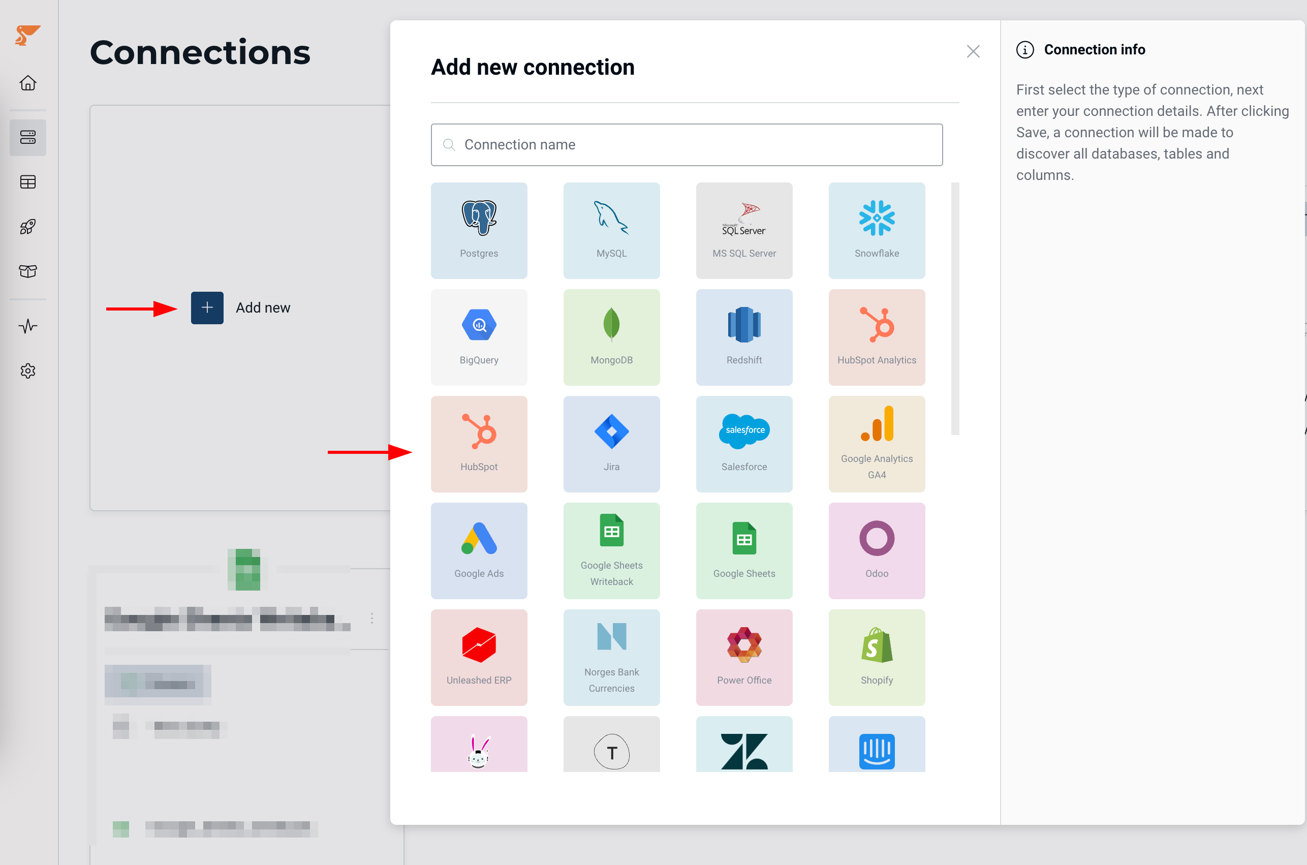 HubSpot OAuth connection flow