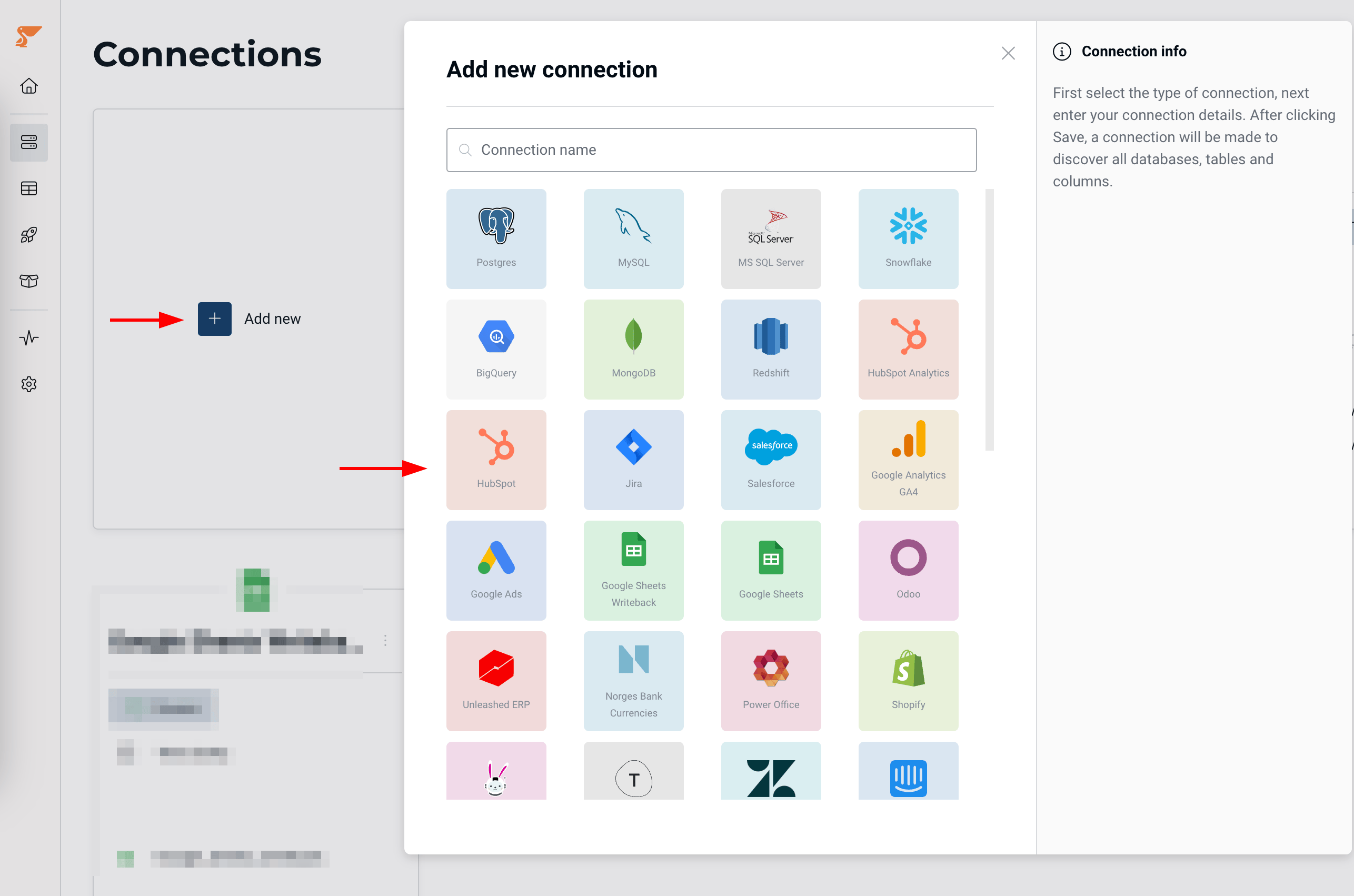 HubSpot OAuth connection flow