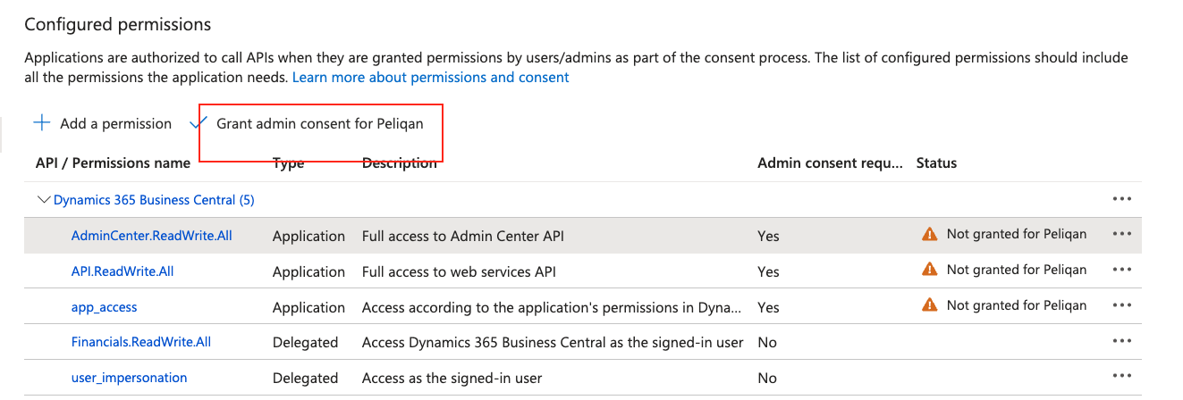 Azure Grant Admin Consent