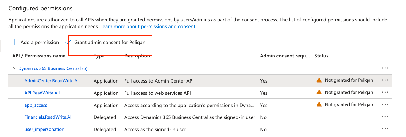 Azure Grant Admin Consent