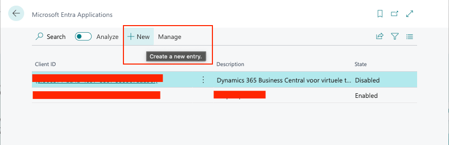 Business Central New Azure Entra App