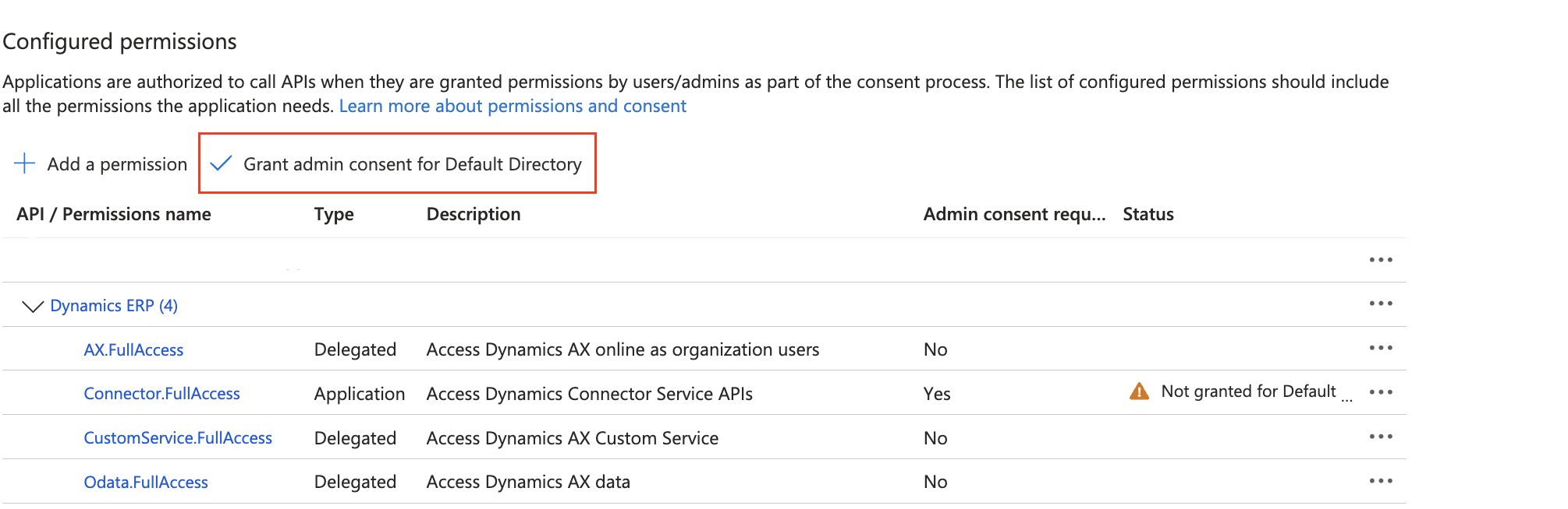 Azure Grant Admin Consent
