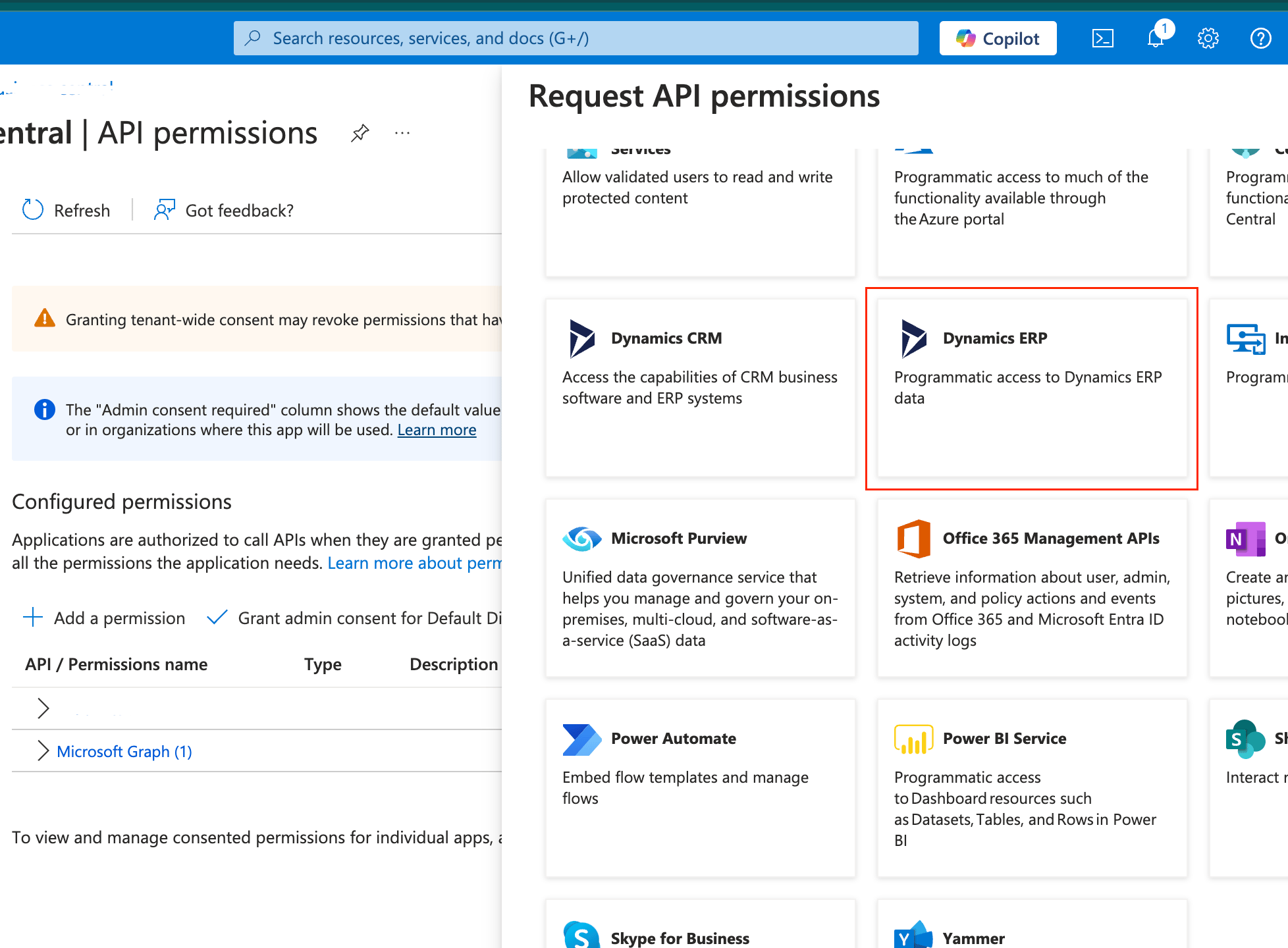Azure Dynamics ERP Permissions