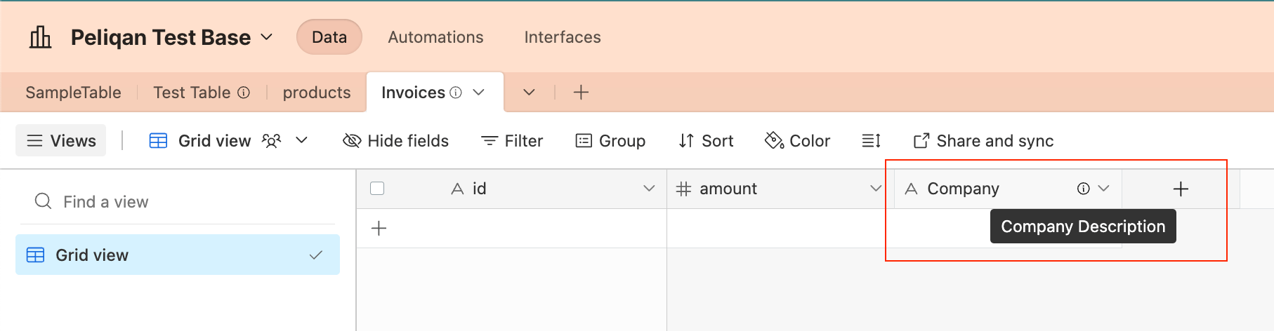 Add Field configuration