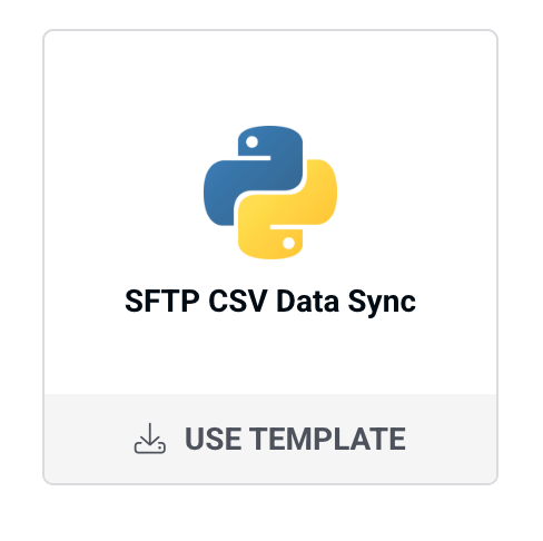 SFT CSV Data Sync template in Peliqan Build section
