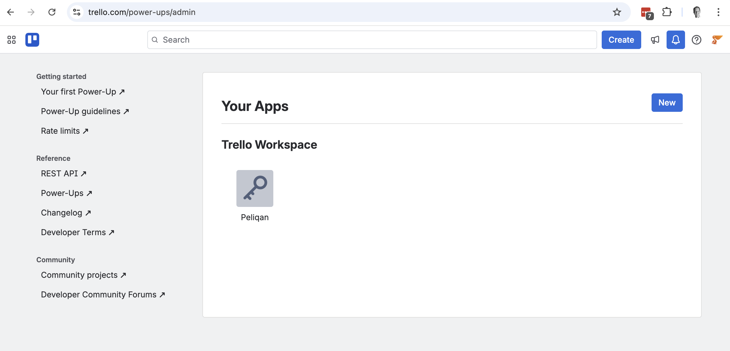 Trello Power Up Admin page
