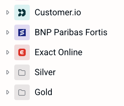 Bronze, Silver and Gold layers organized as schemas