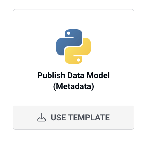 Data model template app