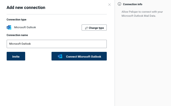 Microsoft Outlook connection in Peliqan