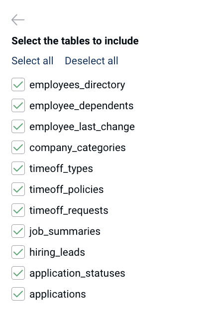BambooHR Advanced options