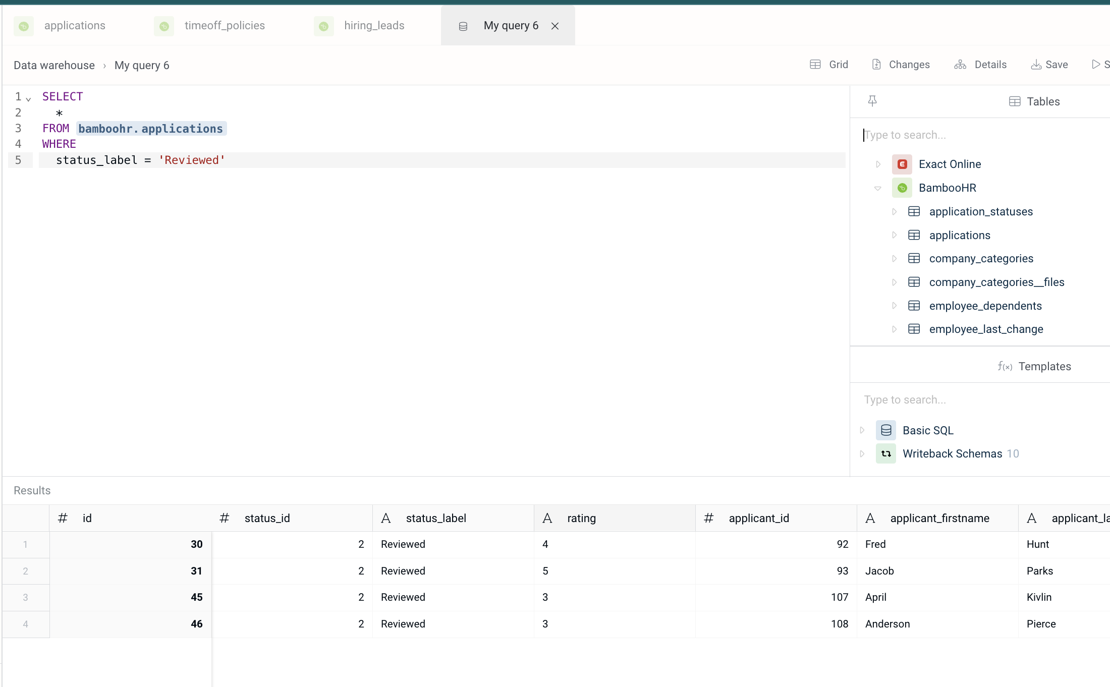 BambooHR Query Engine