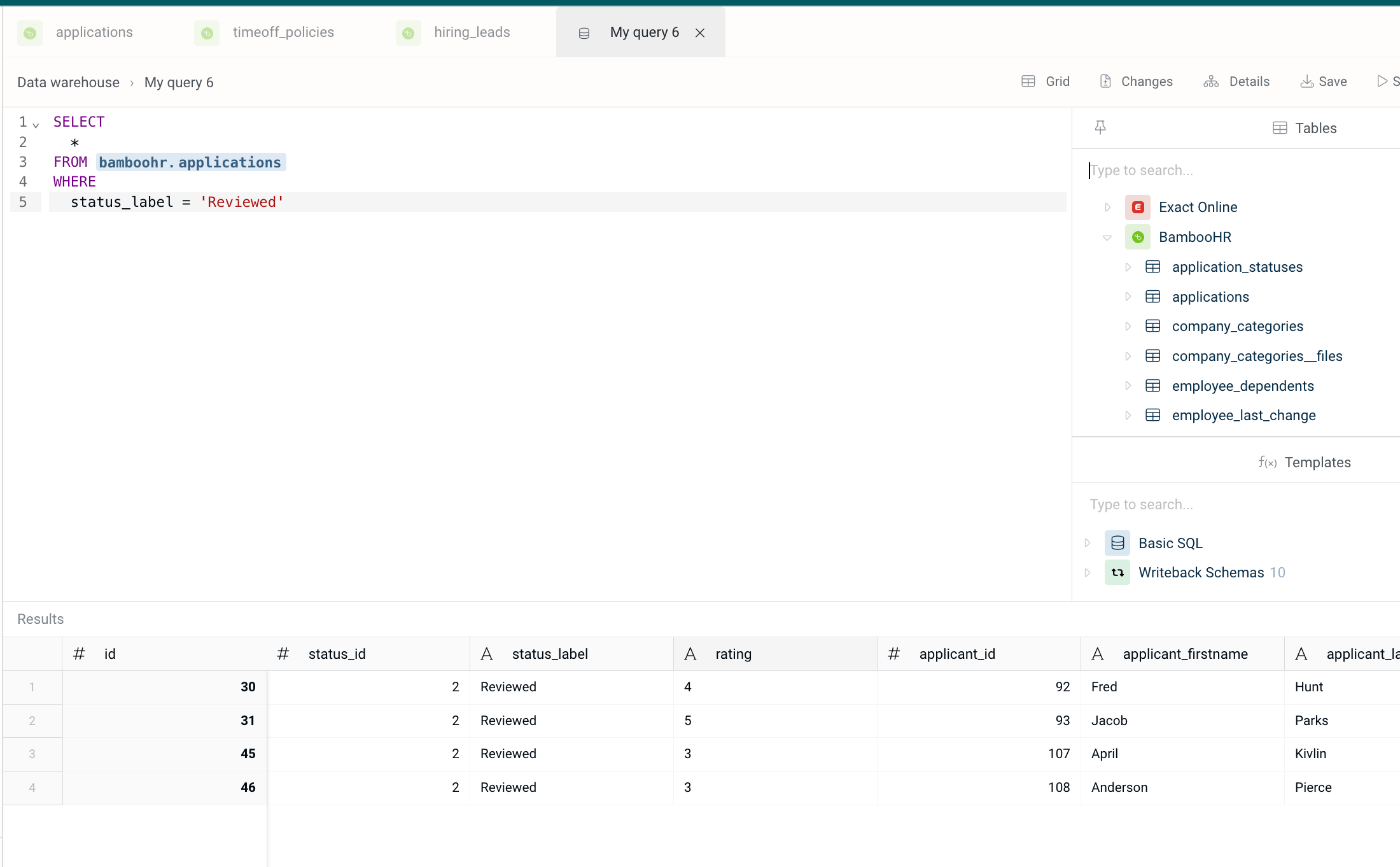 BambooHR Query Engine