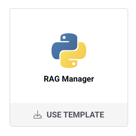 RAG Manager app tile in Peliqan