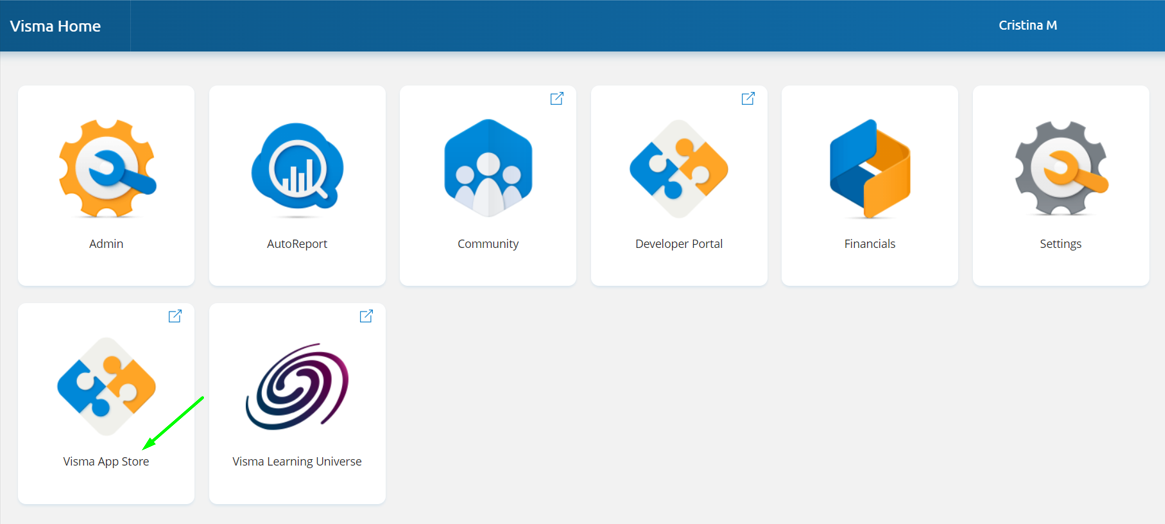 Visma Net App Store page