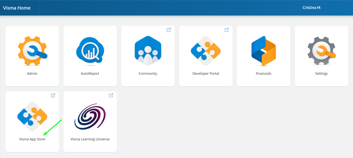 Visma Net App Store page