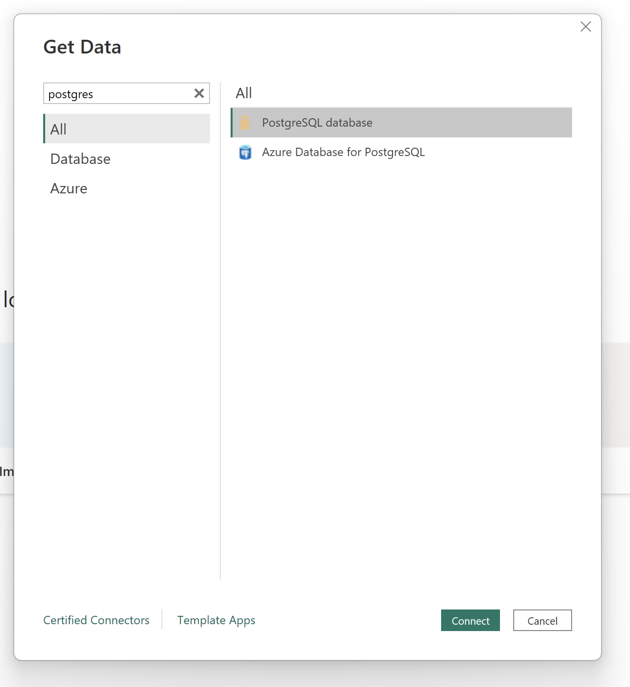 1 - MS Power BI select Postgres data warehouse.png