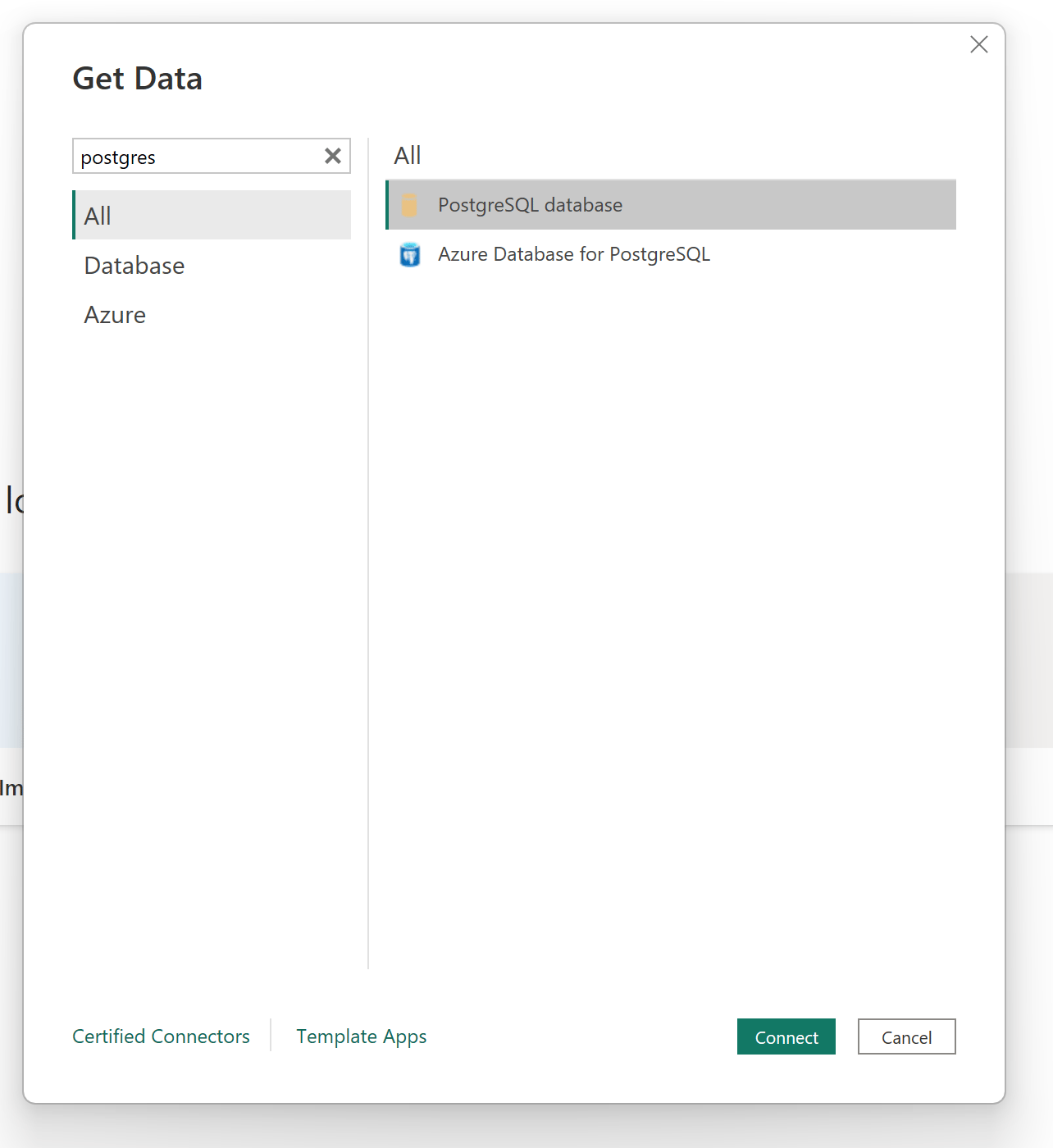 1 - MS Power BI select Postgres data warehouse.png