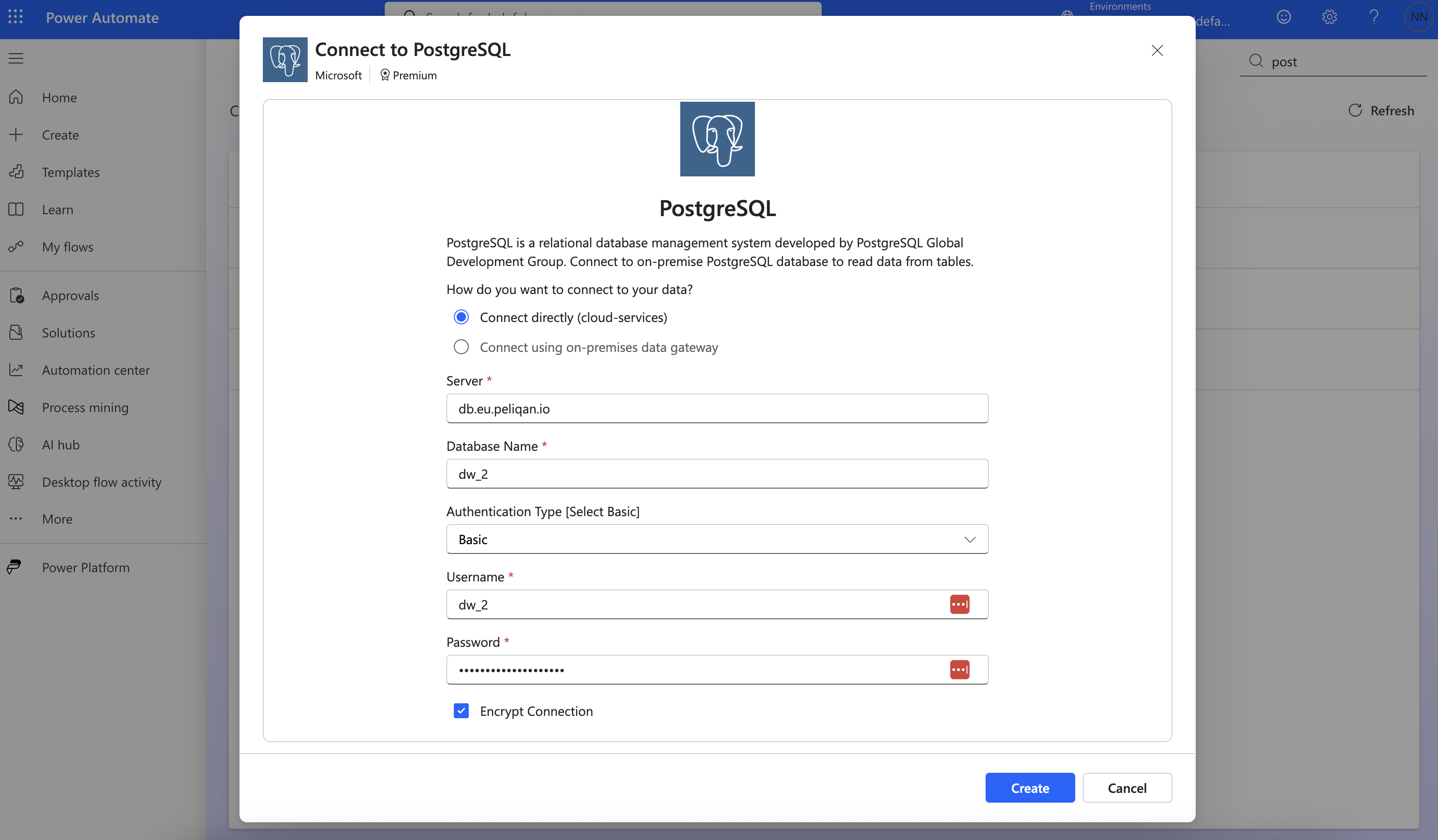 power automate postgres connection.png