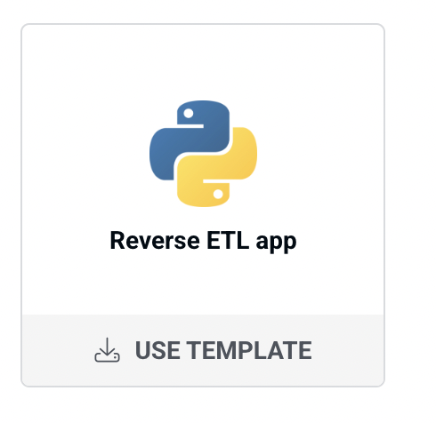 Install Reverse ETL template
