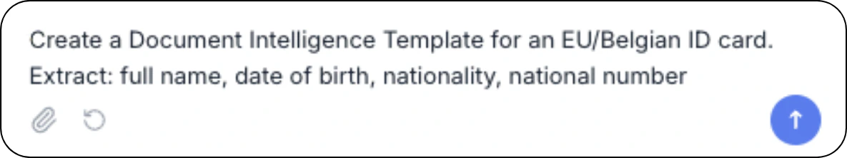 Document Intelligence Template prompt example