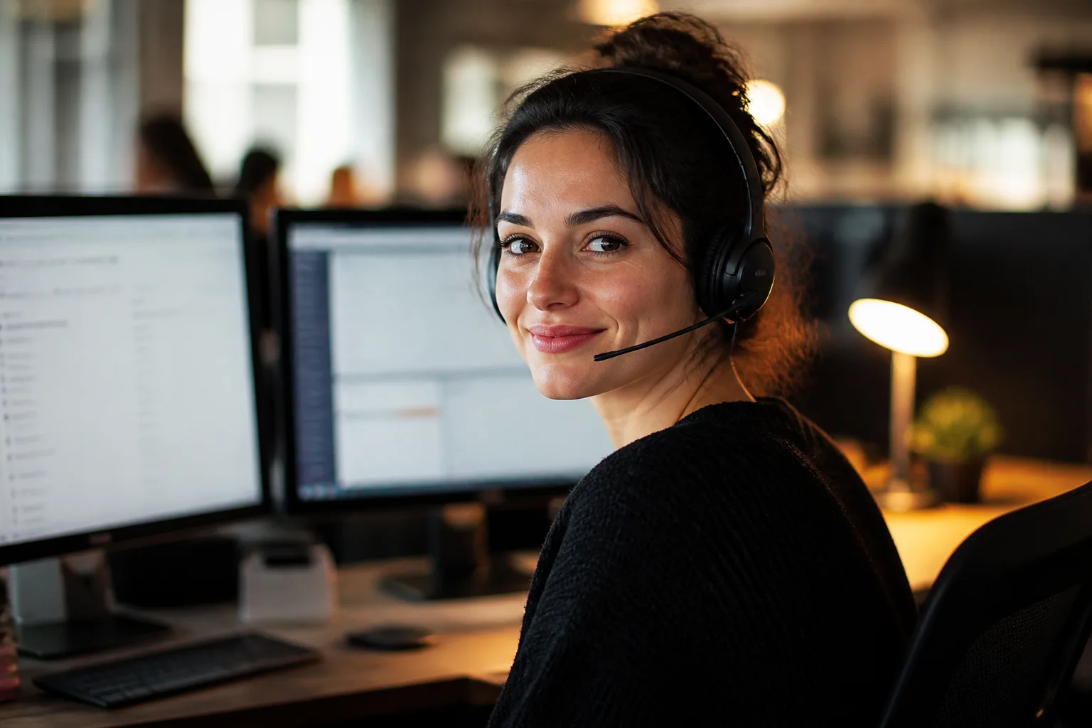 Account lead on a call, AI avatar in the Percify avatar library (Agency)