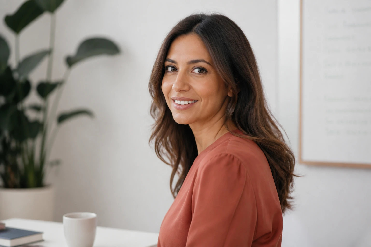 Business coach, three-quarter, AI avatar in the Percify avatar library (Coach)