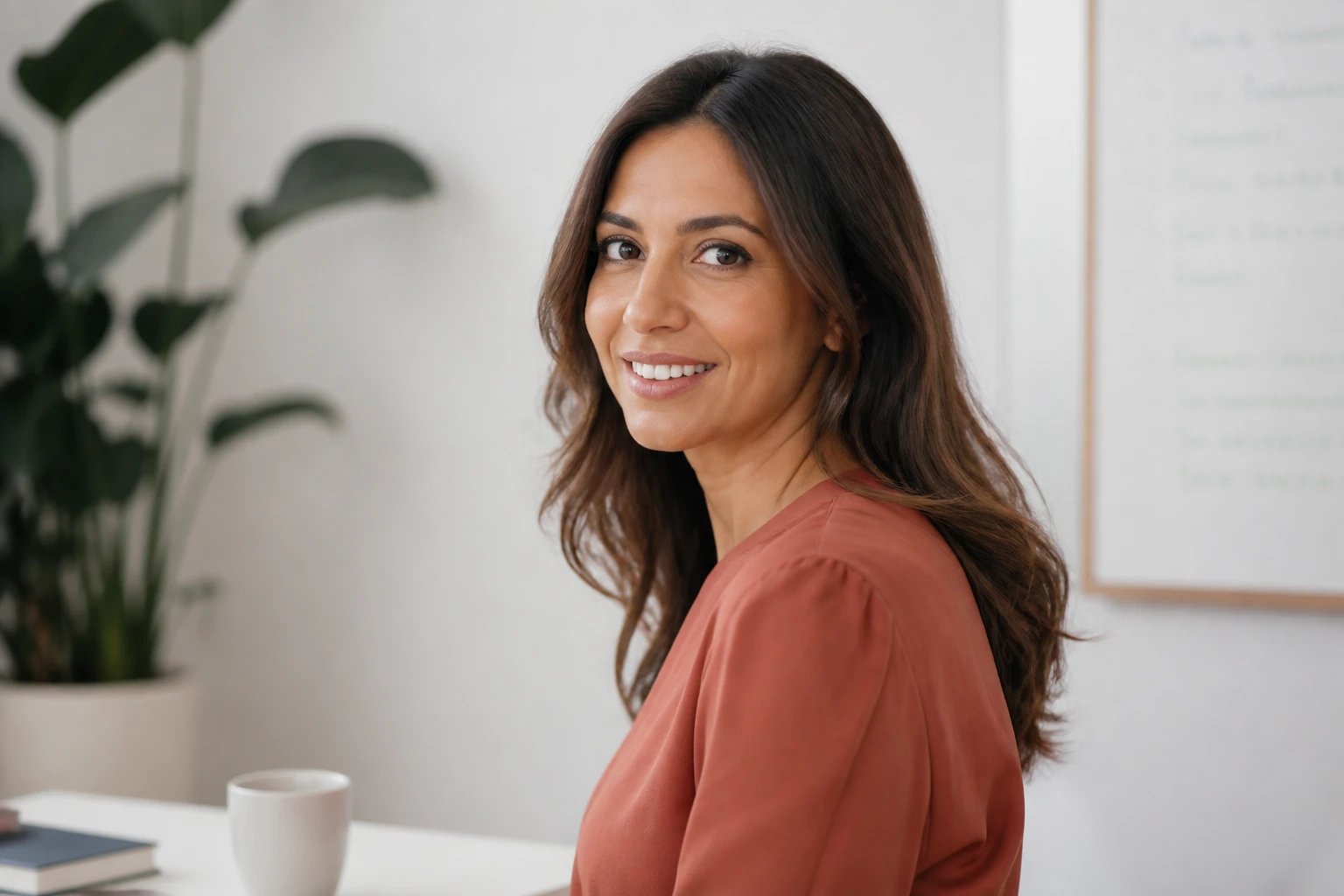 Business coach, three-quarter, AI avatar in the Percify avatar library (Coach)