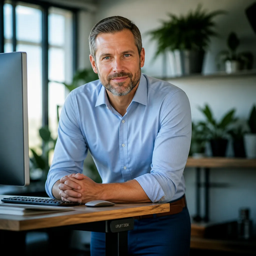 Career mentor, AI avatar in the Percify avatar library (Coach)