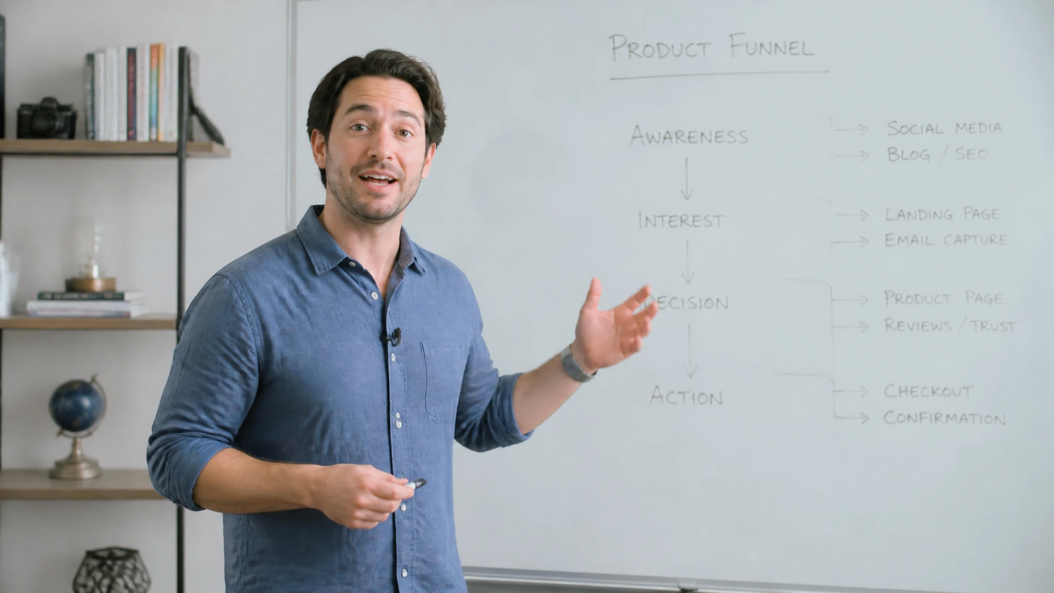 Course instructor, AI avatar in the Percify avatar library (Education)