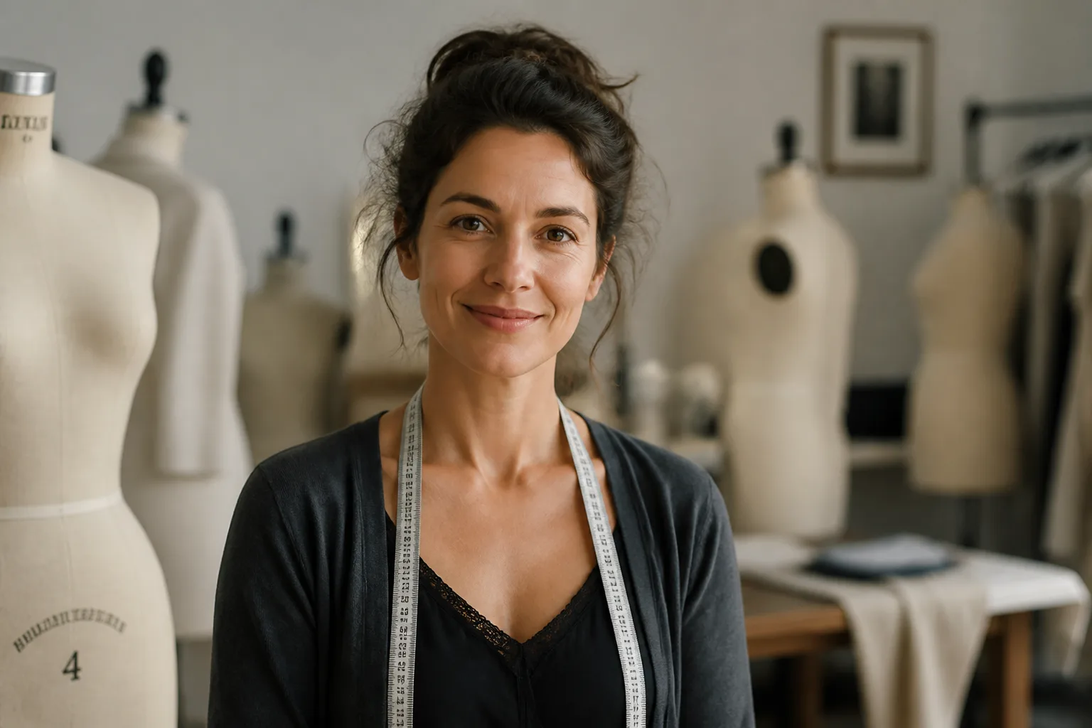 Designer in the atelier, AI avatar in the Percify avatar library (Fashion)