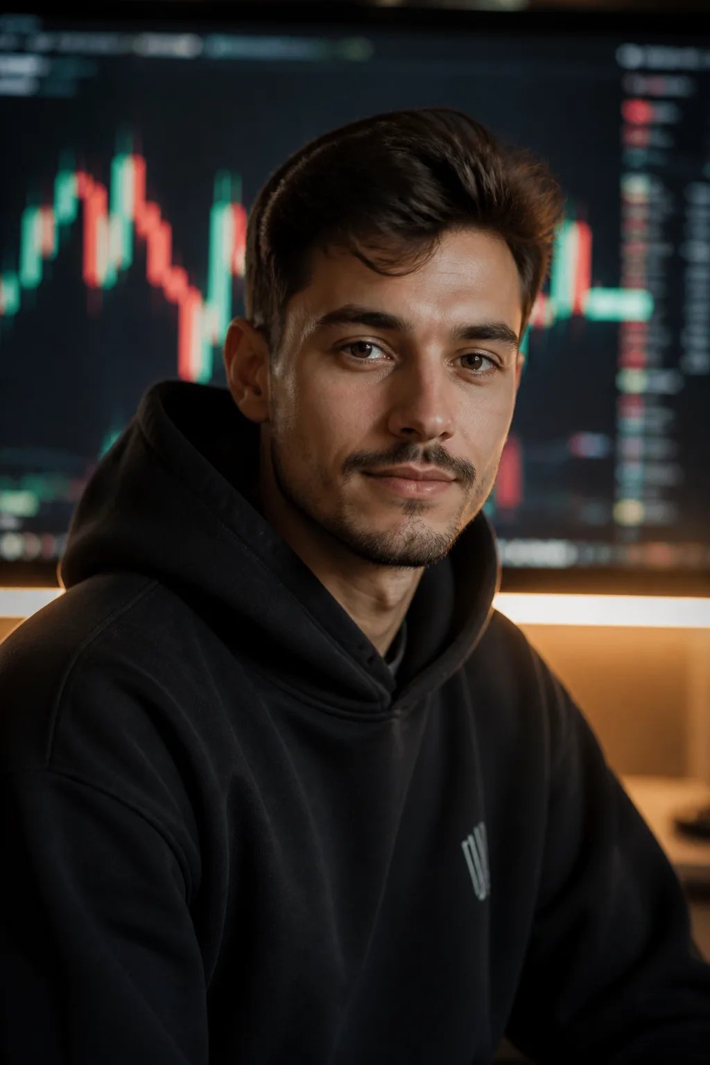 Crypto commentator, AI avatar in the Percify avatar library (Finance)