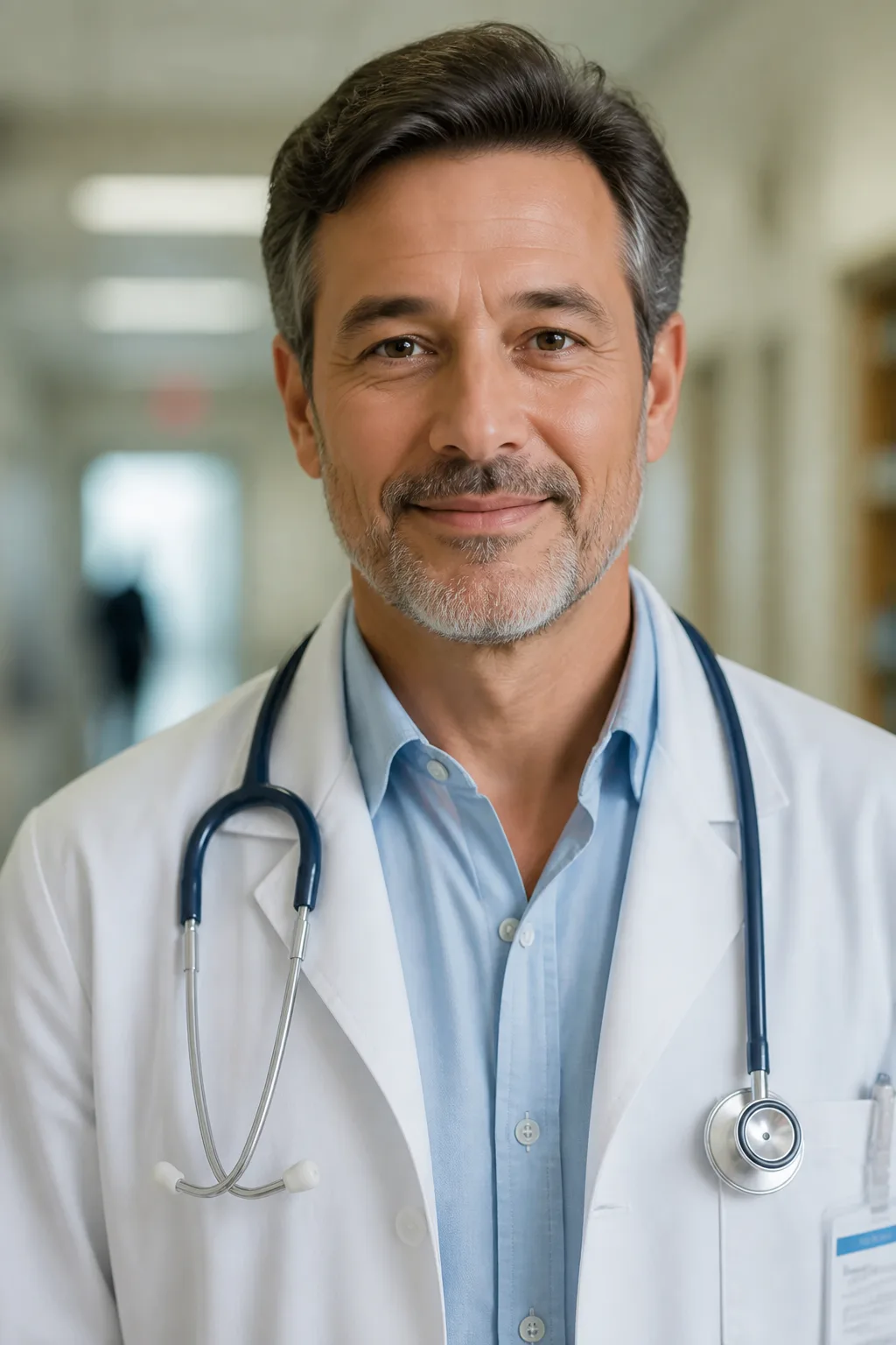 Family doctor, AI avatar in the Percify avatar library (Healthcare)