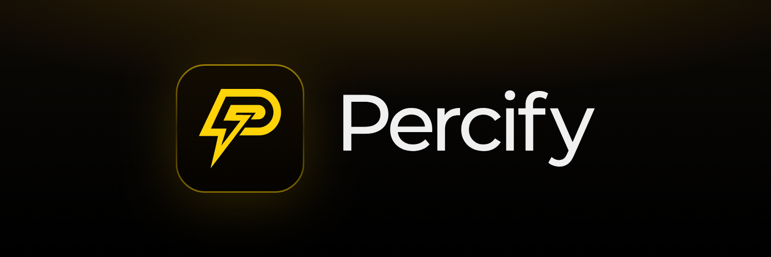 Percify X header, 1500 by 500