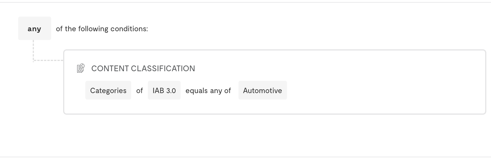 Using content classifications